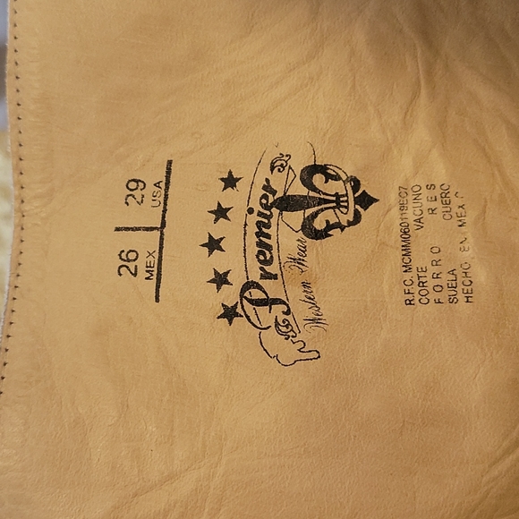 NWOT western heeled boot, leather, sz9 - Picture 6 of 8